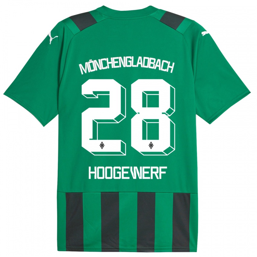 Kinderen Dillon Hoogewerf #28 Zwart Groen Uitshirt Uittenue 2023/24 T-Shirt België