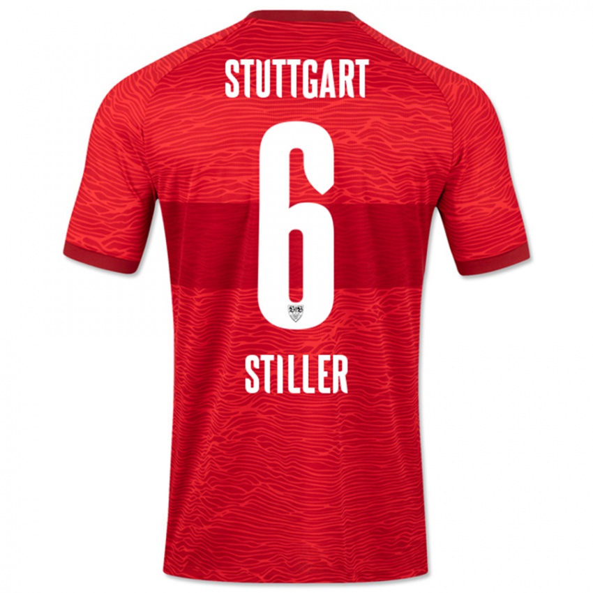 Kinderen Angelo Stiller #6 Rood Uitshirt Uittenue 2023/24 T-Shirt België