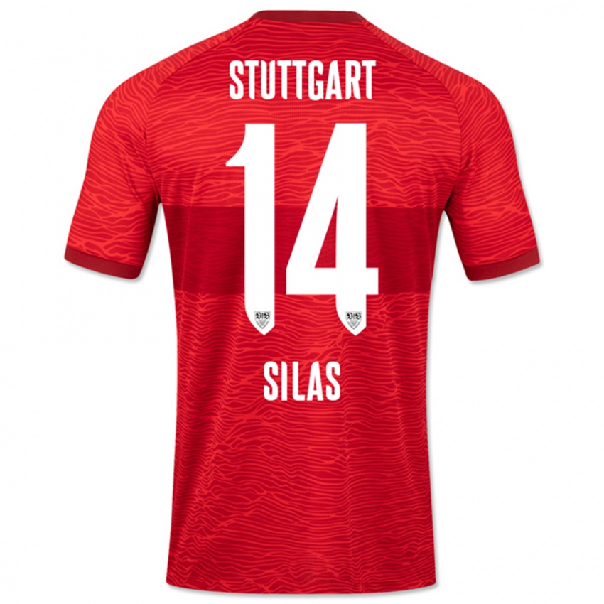 Kinderen Silas #14 Rood Uitshirt Uittenue 2023/24 T-Shirt België