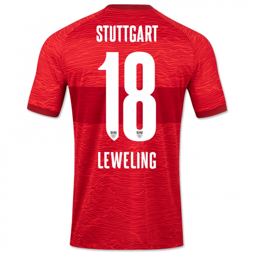 Kinderen Jamie Leweling #18 Rood Uitshirt Uittenue 2023/24 T-Shirt België
