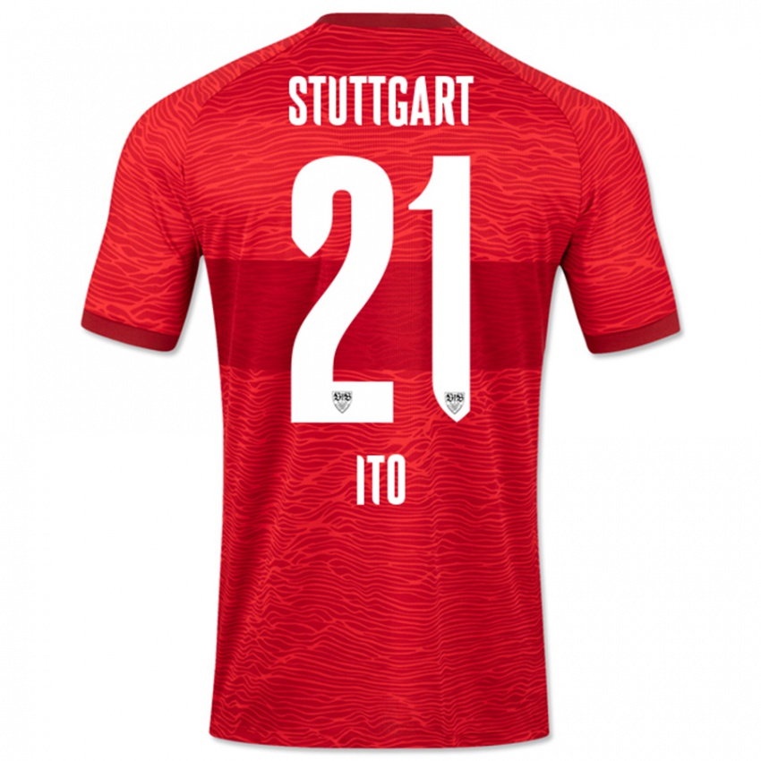 Kinderen Hiroki Ito #21 Rood Uitshirt Uittenue 2023/24 T-Shirt België