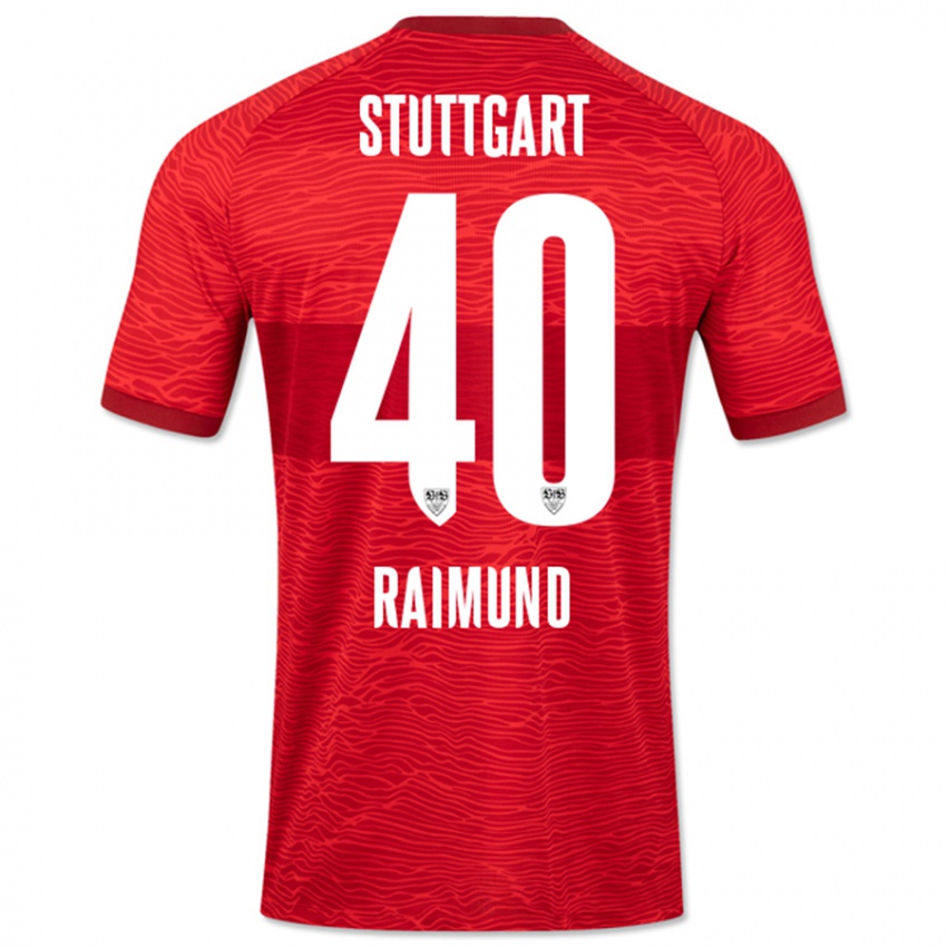 Kinderen Luca Raimund #40 Rood Uitshirt Uittenue 2023/24 T-Shirt België