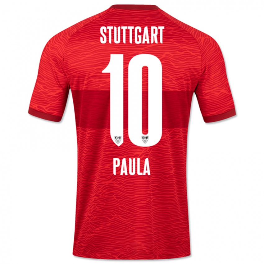 Kinderen Raul Paula #10 Rood Uitshirt Uittenue 2023/24 T-Shirt België