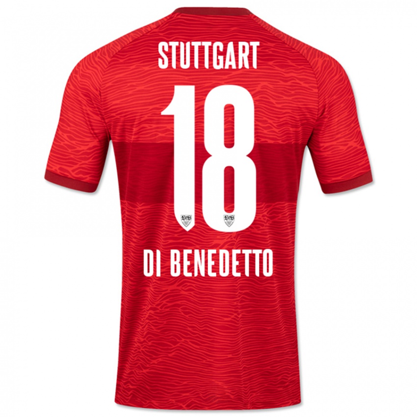 Kinderen Samuele Di Benedetto #18 Rood Uitshirt Uittenue 2023/24 T-Shirt België