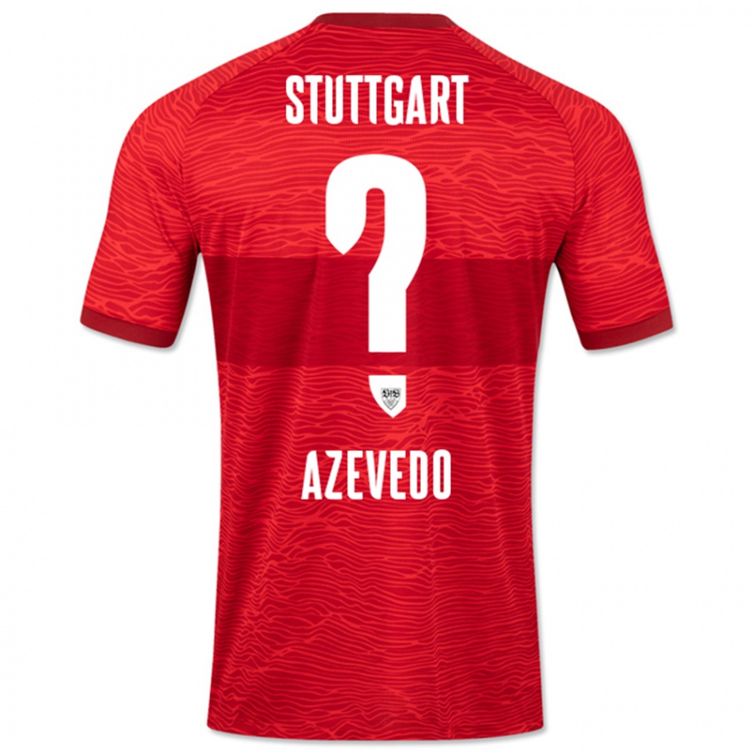 Kinderen Alexandre Azevedo #0 Rood Uitshirt Uittenue 2023/24 T-Shirt België