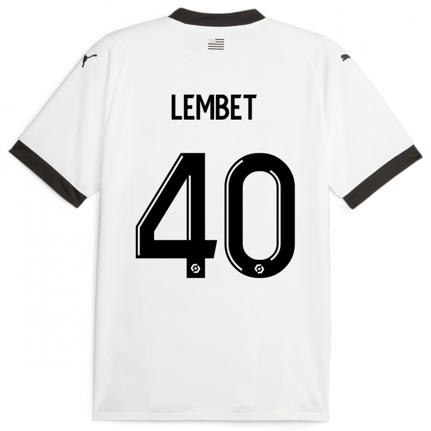 Kinderen Geoffrey Lembet #40 Wit Uitshirt Uittenue 2023/24 T-Shirt België