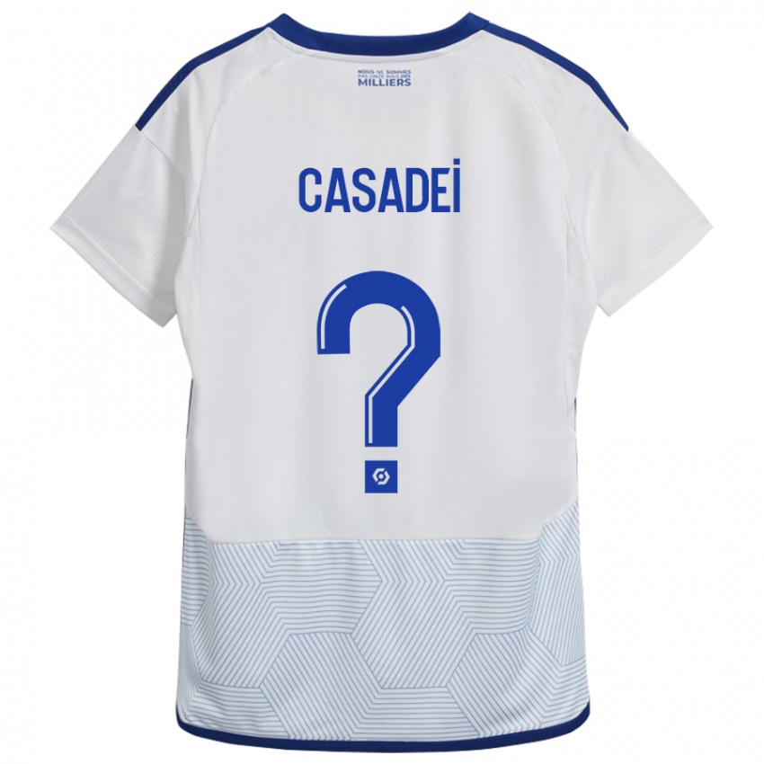 Kinderen Alexis Casadei #0 Wit Uitshirt Uittenue 2023/24 T-Shirt België