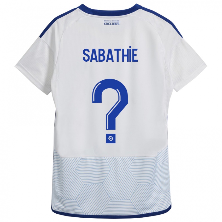 Kinderen Gabin Sabathié #0 Wit Uitshirt Uittenue 2023/24 T-Shirt België