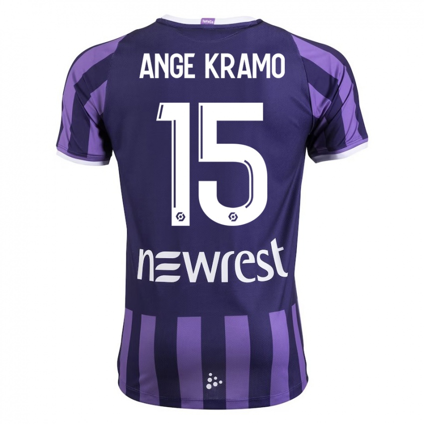 Kinderen Marie Ange Kramo #15 Paars Uitshirt Uittenue 2023/24 T-Shirt België