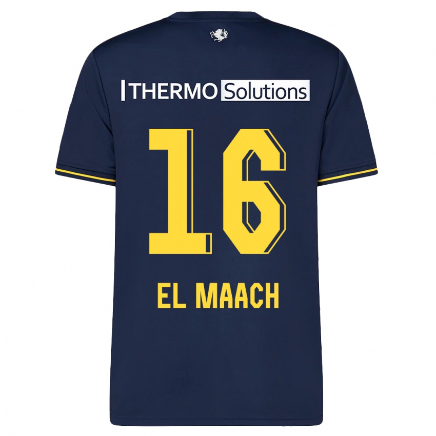 Kinderen Issam El Maach #16 Marine Uitshirt Uittenue 2023/24 T-Shirt België