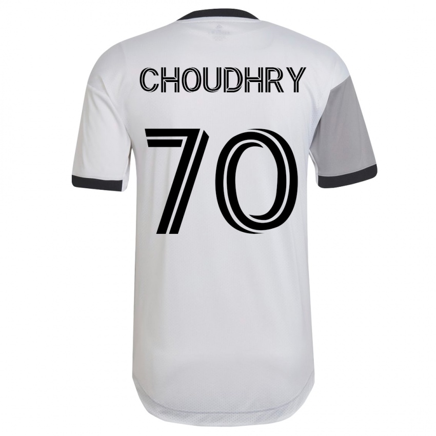 Kinderen Benjamin Choudhry #70 Wit Uitshirt Uittenue 2023/24 T-Shirt België