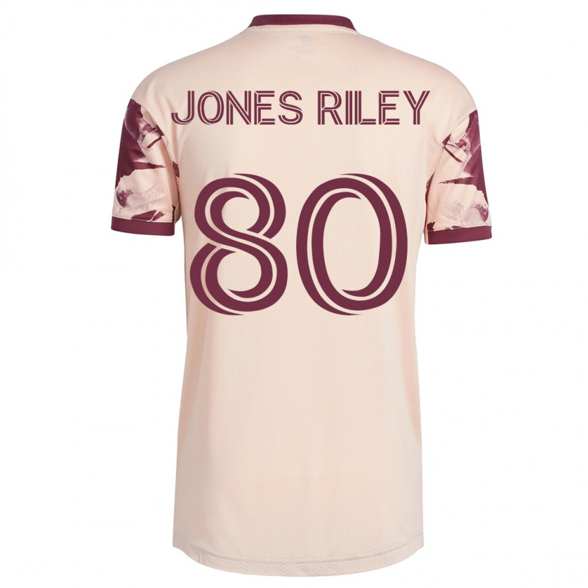 Kinderen Jaden Jones-Riley #80 Gebroken Wit Uitshirt Uittenue 2023/24 T-Shirt België