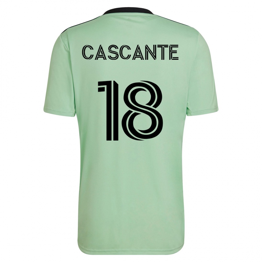 Kinderen Julio Cascante #18 Licht Groen Uitshirt Uittenue 2023/24 T-Shirt België