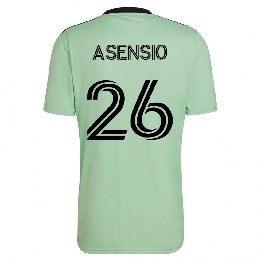 Kinderen Charlie Asensio #26 Licht Groen Uitshirt Uittenue 2023/24 T-Shirt België