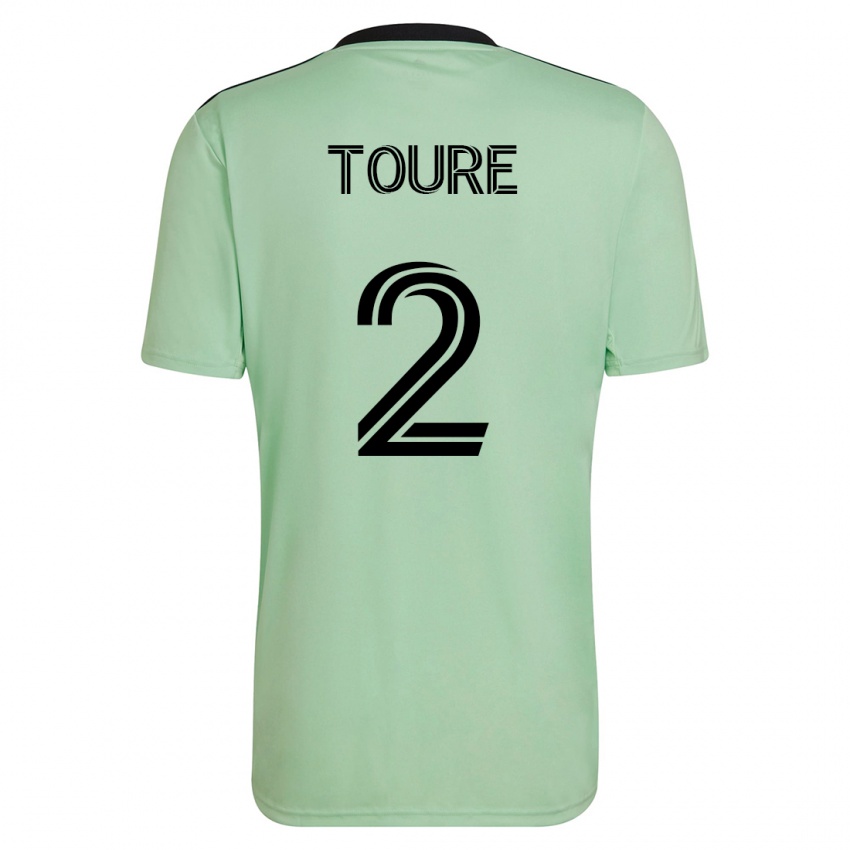 Kinderen Cheick Touré #2 Licht Groen Uitshirt Uittenue 2023/24 T-Shirt België