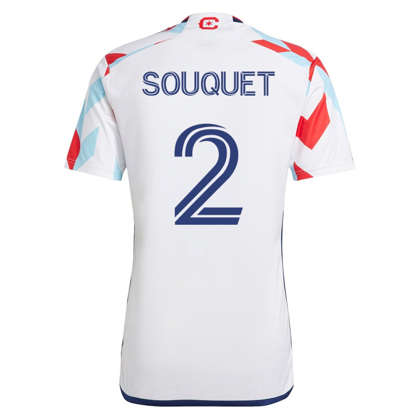 Kinderen Arnaud Souquet #2 Wit Blauw Uitshirt Uittenue 2023/24 T-Shirt België