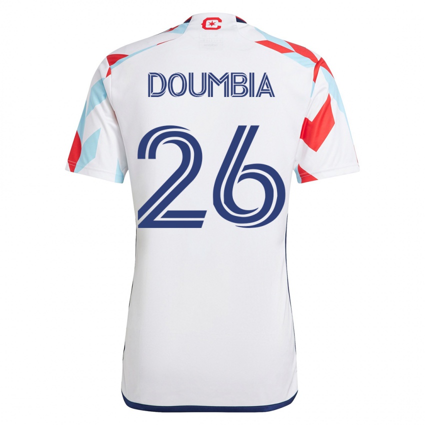 Kinderen Ousmane Doumbia #26 Wit Blauw Uitshirt Uittenue 2023/24 T-Shirt België