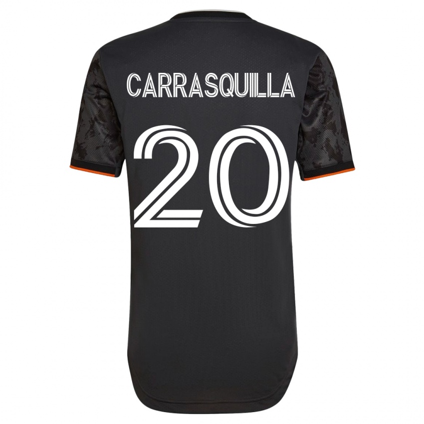 Kinderen Adalberto Carrasquilla #20 Zwart Uitshirt Uittenue 2023/24 T-Shirt België