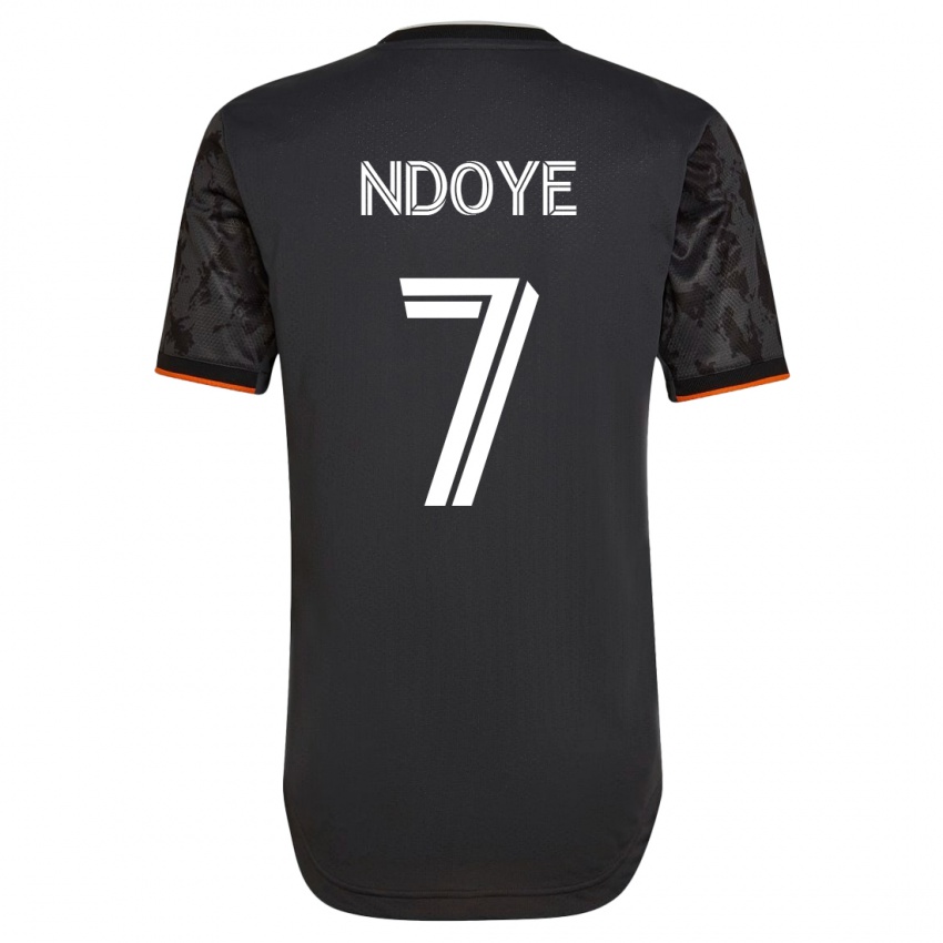 Kinderen Papa Ndoye #7 Zwart Uitshirt Uittenue 2023/24 T-Shirt België