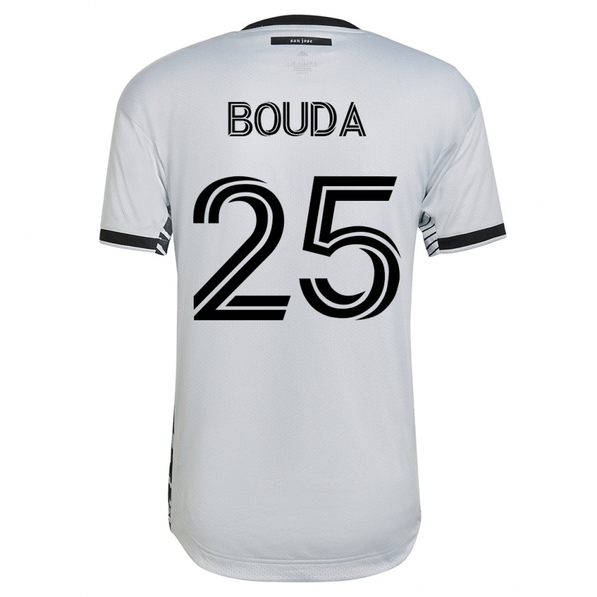 Kinderen Ousseni Bouda #25 Wit Uitshirt Uittenue 2023/24 T-Shirt België