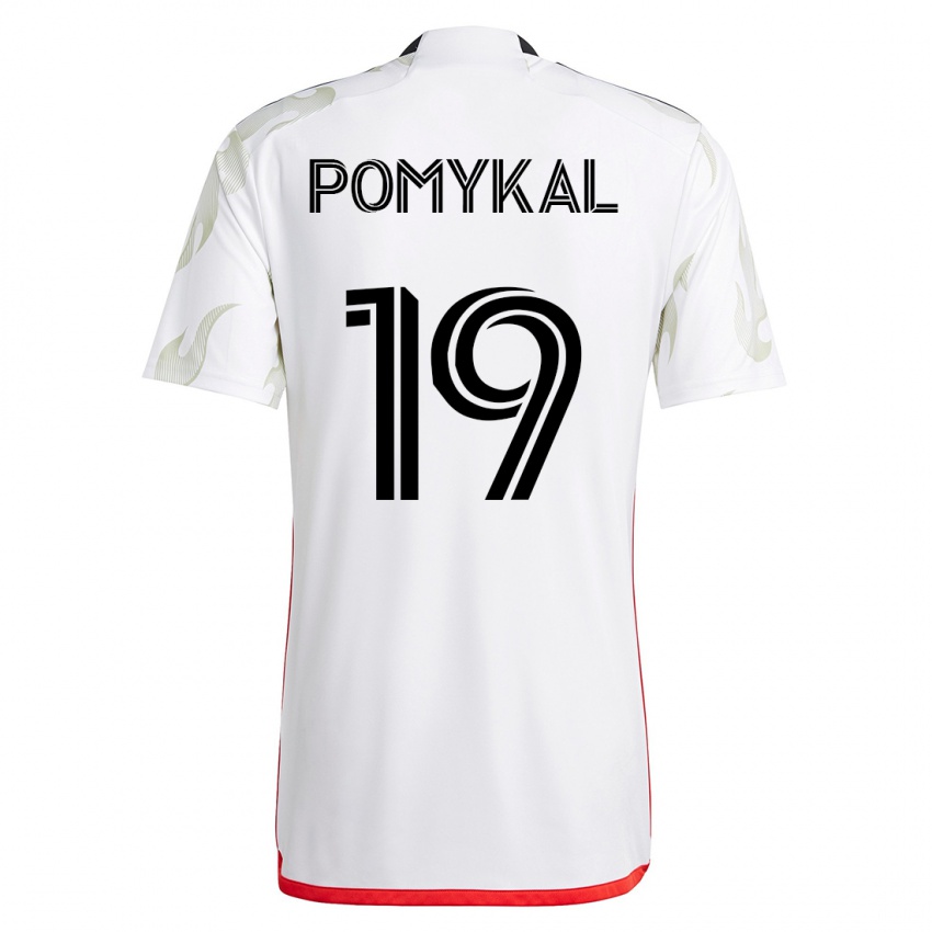 Kinderen Paxton Pomykal #19 Wit Uitshirt Uittenue 2023/24 T-Shirt België