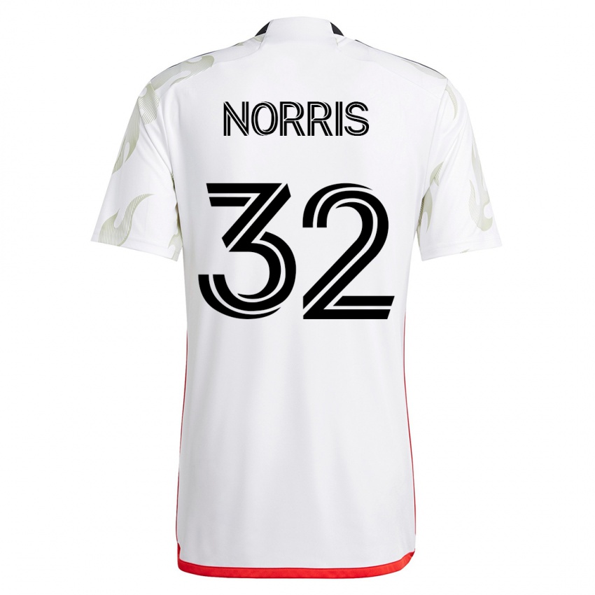Kinderen Nolan Norris #32 Wit Uitshirt Uittenue 2023/24 T-Shirt België