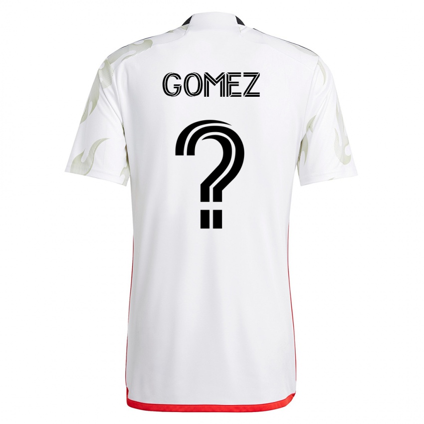Kinderen Victor Gomez #0 Wit Uitshirt Uittenue 2023/24 T-Shirt België