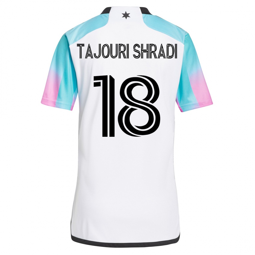 Kinderen Ismael Tajouri-Shradi #18 Wit Uitshirt Uittenue 2023/24 T-Shirt België