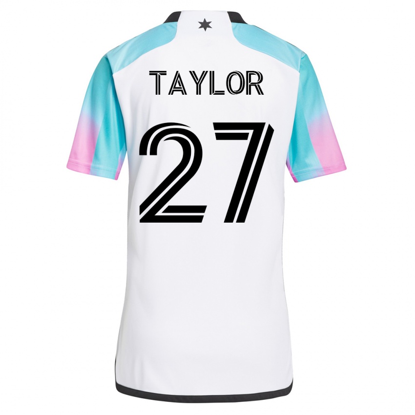 Kinderen D.j. Taylor #27 Wit Uitshirt Uittenue 2023/24 T-Shirt België