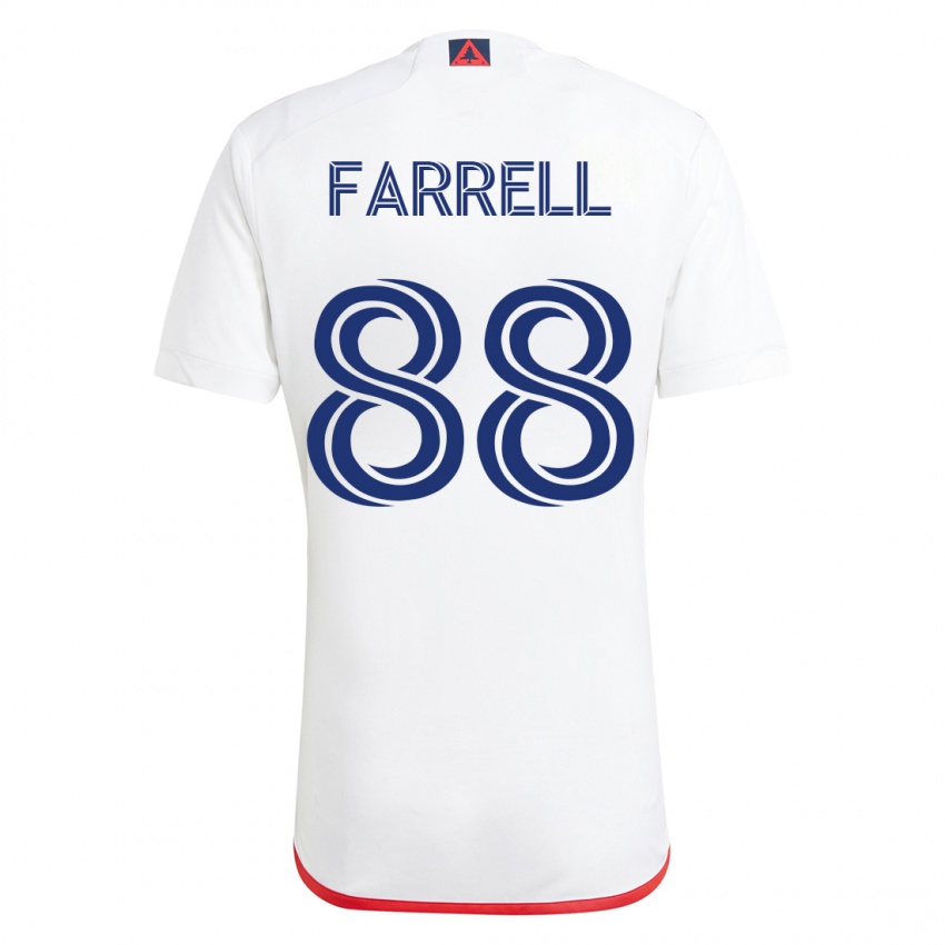 Kinderen Andrew Farrell #88 Wit Rood Uitshirt Uittenue 2023/24 T-Shirt België