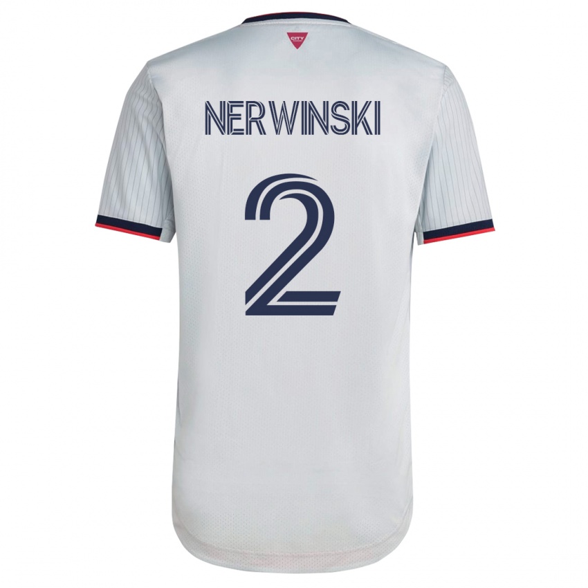 Kinderen Jake Nerwinski #2 Wit Uitshirt Uittenue 2023/24 T-Shirt België