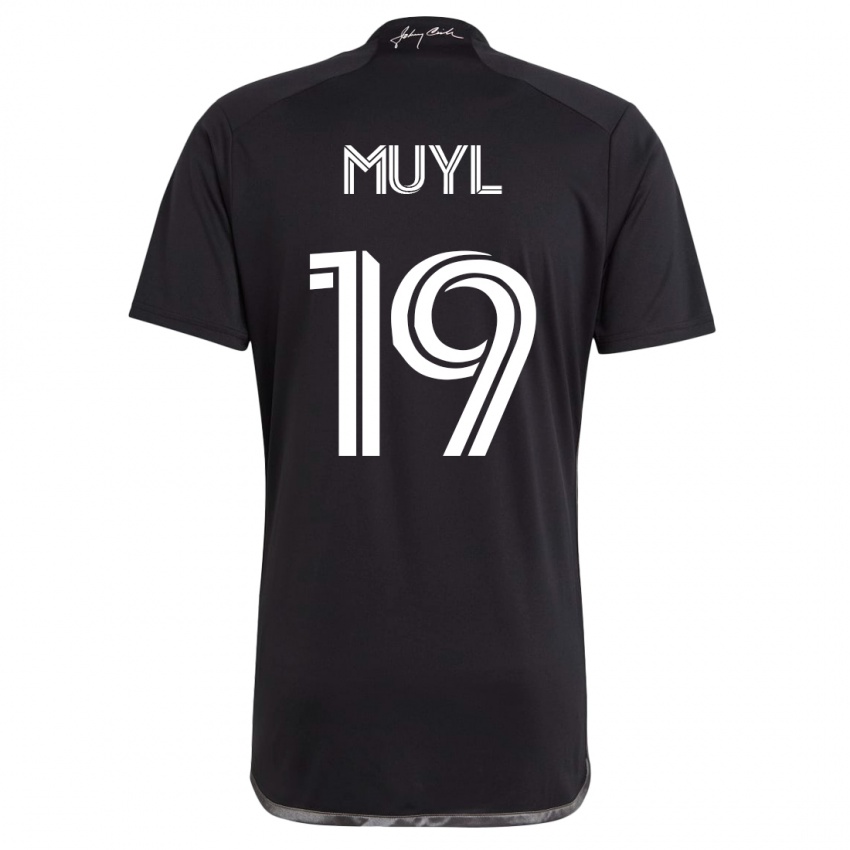 Kinderen Alex Muyl #19 Zwart Uitshirt Uittenue 2023/24 T-Shirt België