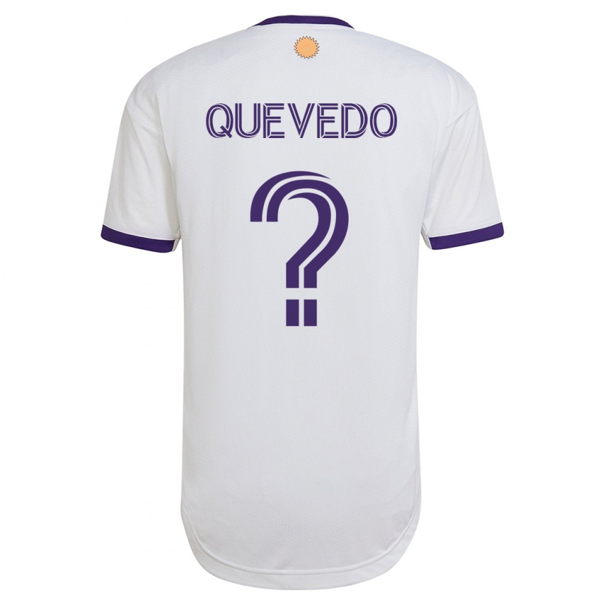 Kinderen Juan Quevedo #0 Wit Uitshirt Uittenue 2023/24 T-Shirt België