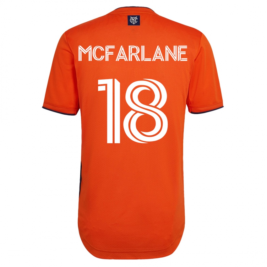 Kinder Christian Mcfarlane #18 Schwarz Auswärtstrikot Trikot 2023/24 T-Shirt Belgien