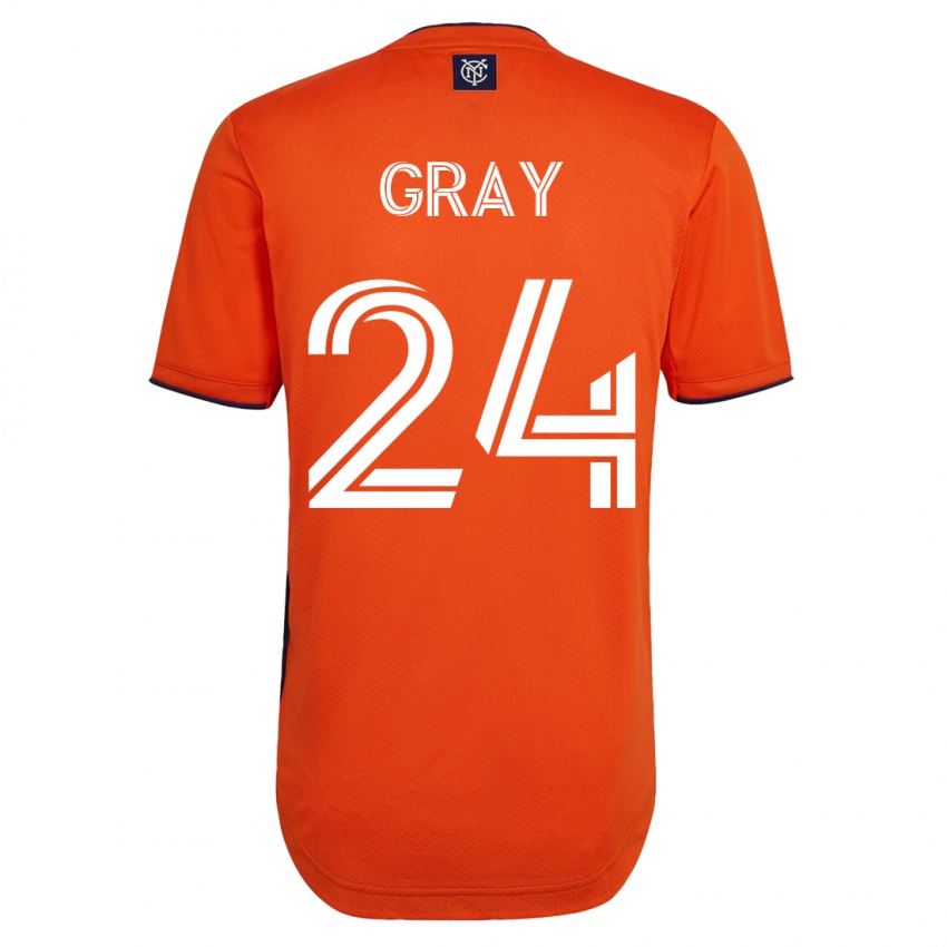Kinder Tayvon Gray #24 Schwarz Auswärtstrikot Trikot 2023/24 T-Shirt Belgien
