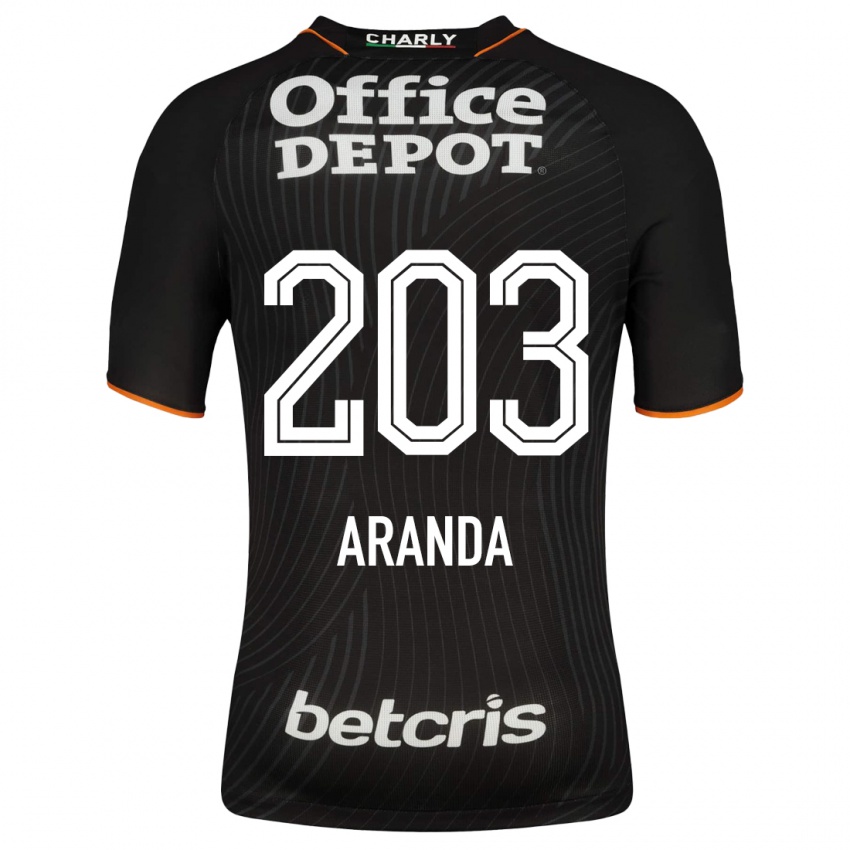 Kinderen Juan Aranda #203 Zwart Uitshirt Uittenue 2023/24 T-Shirt België