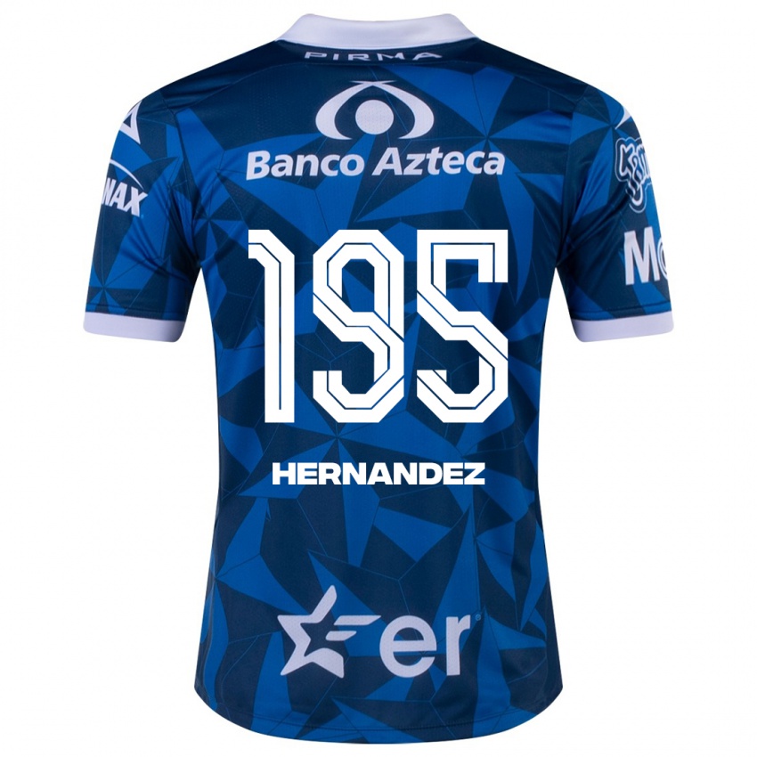Kinderen Daniel Hernández #195 Blauw Uitshirt Uittenue 2023/24 T-Shirt België