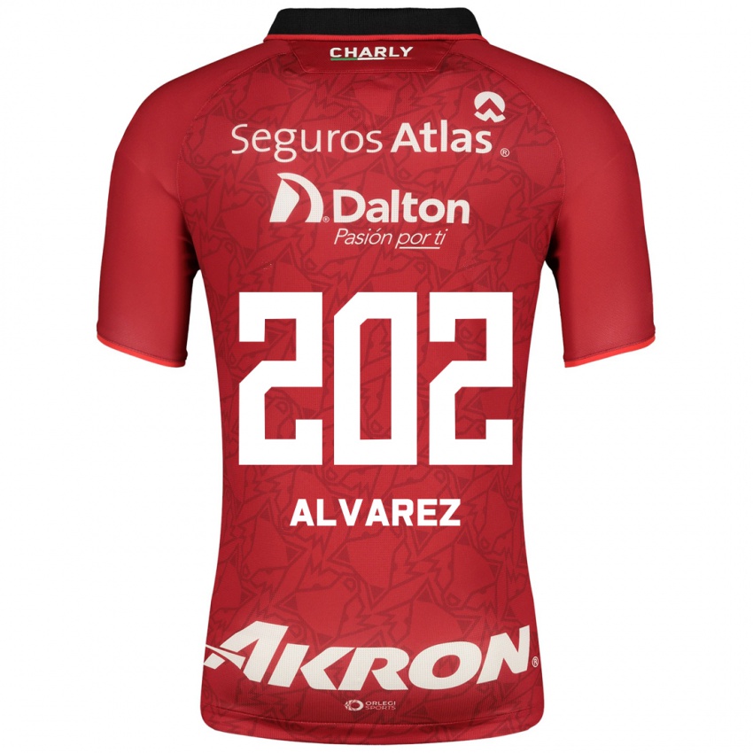 Kinderen Sergio Álvarez #202 Rood Uitshirt Uittenue 2023/24 T-Shirt België