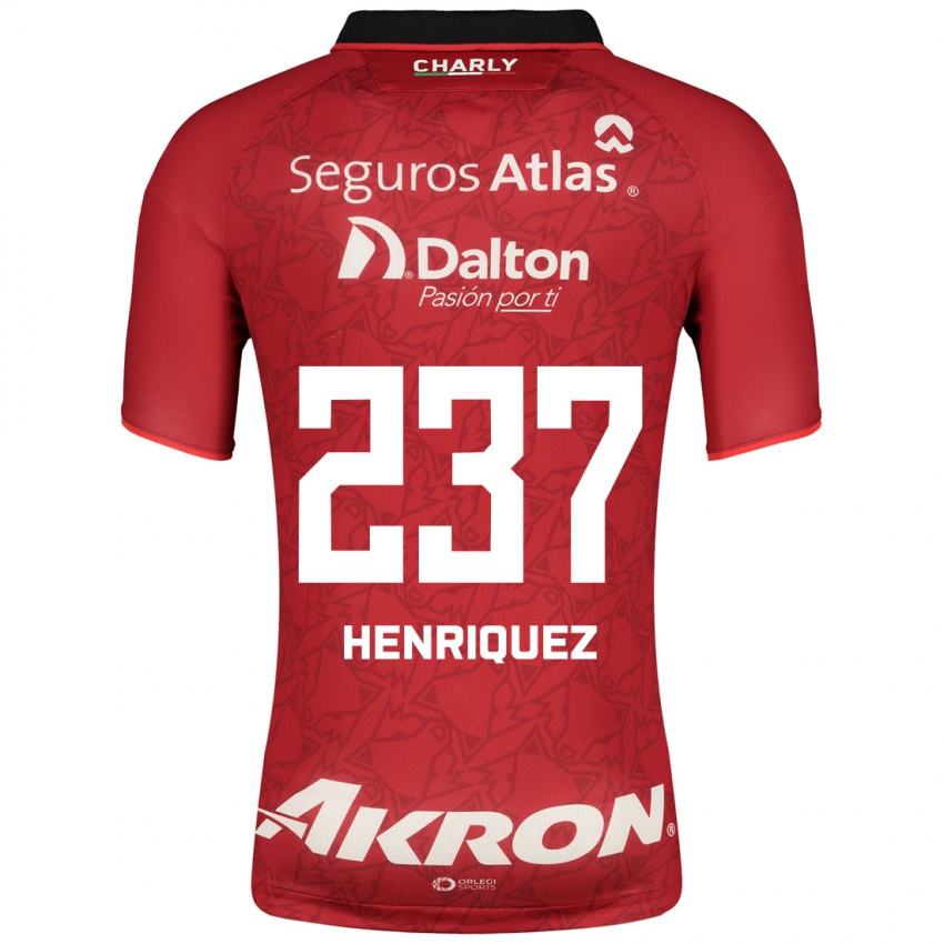 Kinderen Carlos Henríquez #237 Rood Uitshirt Uittenue 2023/24 T-Shirt België