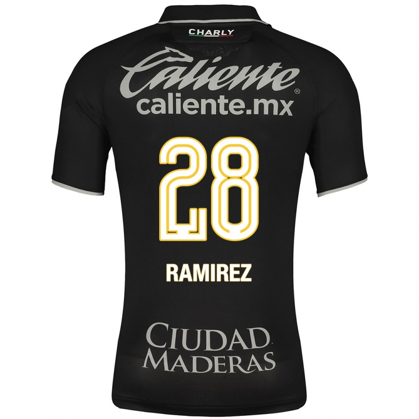Kinderen David Ramírez #28 Zwart Uitshirt Uittenue 2023/24 T-Shirt België