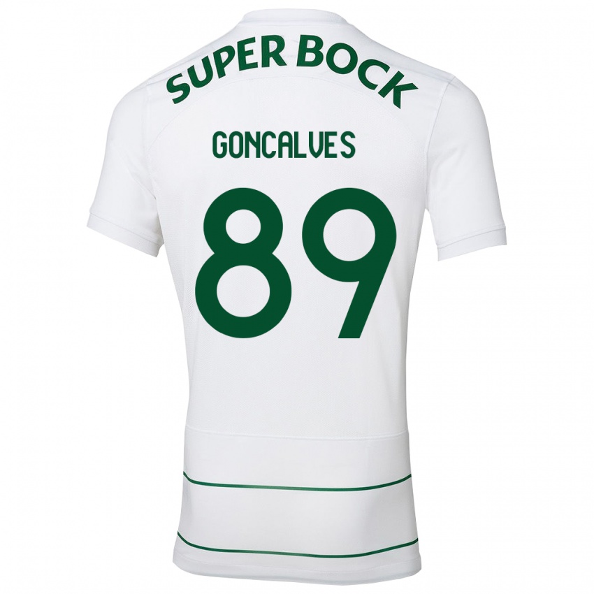 Kinderen André Gonçalves #89 Wit Uitshirt Uittenue 2023/24 T-Shirt België