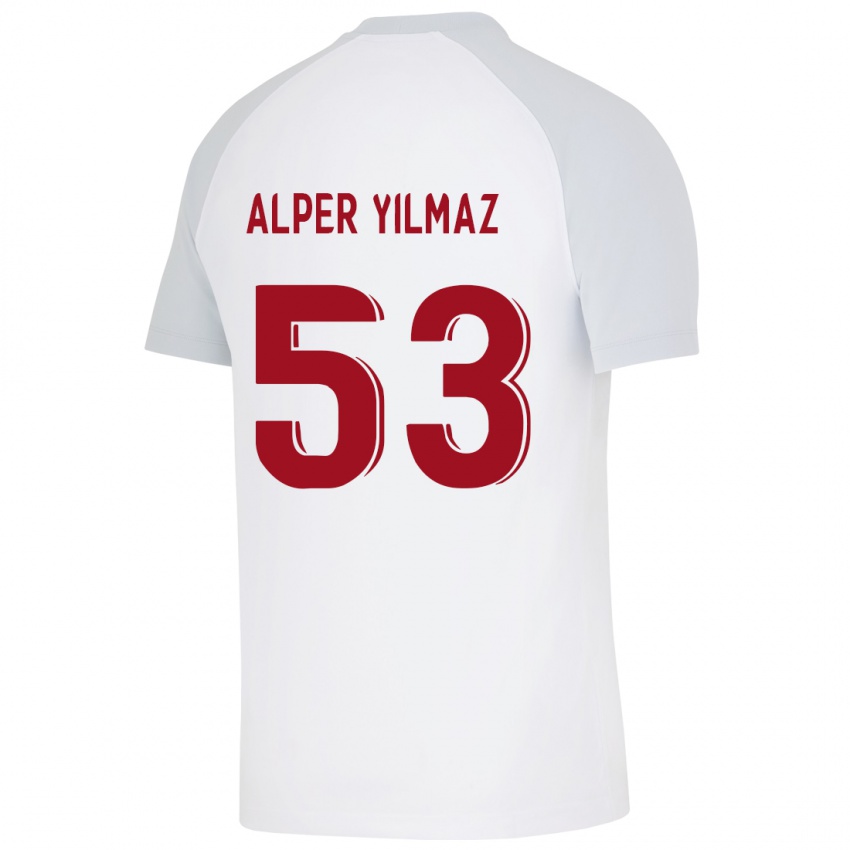 Kinderen Barış Alper Yılmaz #53 Wit Uitshirt Uittenue 2023/24 T-Shirt België