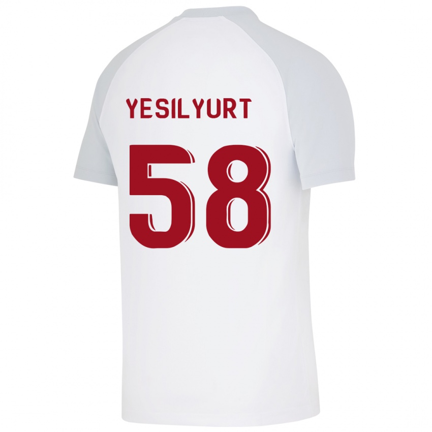 Kinderen Ali Yeşilyurt #58 Wit Uitshirt Uittenue 2023/24 T-Shirt België