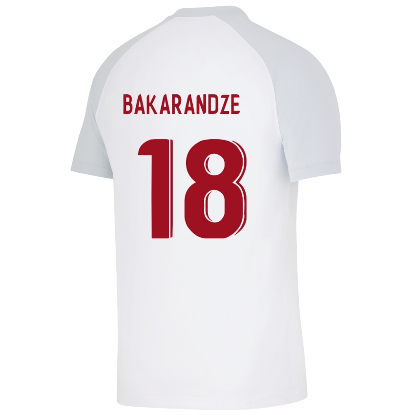 Kinder Kristina Bakarandze #18 Weiß Auswärtstrikot Trikot 2023/24 T-Shirt Belgien