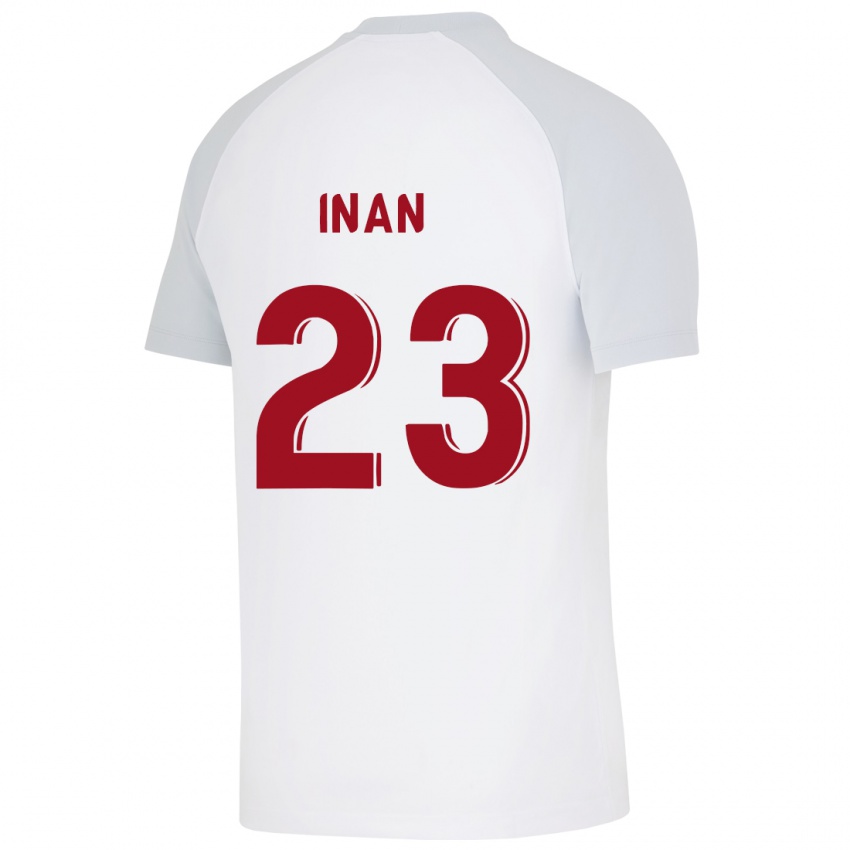 Kinderen Müge İnan #23 Wit Uitshirt Uittenue 2023/24 T-Shirt België