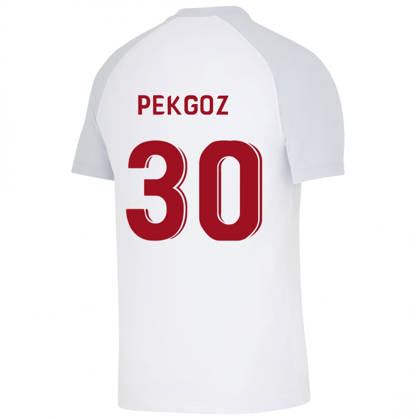 Kinder Berra Pekgöz #30 Weiß Auswärtstrikot Trikot 2023/24 T-Shirt Belgien