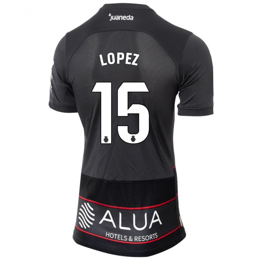 Kinderen Marc López #15 Zwart Uitshirt Uittenue 2023/24 T-Shirt België