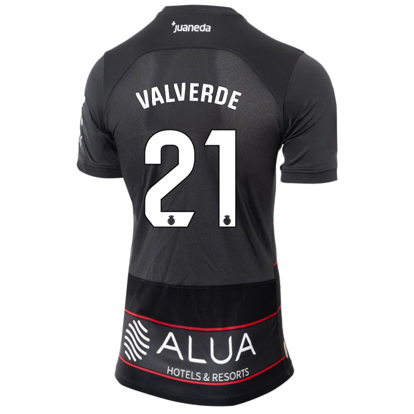 Kinderen David Valverde #21 Zwart Uitshirt Uittenue 2023/24 T-Shirt België