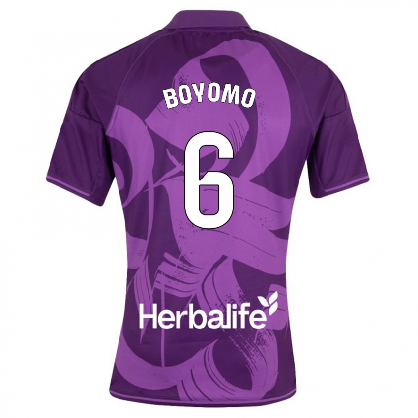 Enfant Maillot Enzo Boyomo #6 Violet Tenues Extérieur 2023/24 T-Shirt Belgique