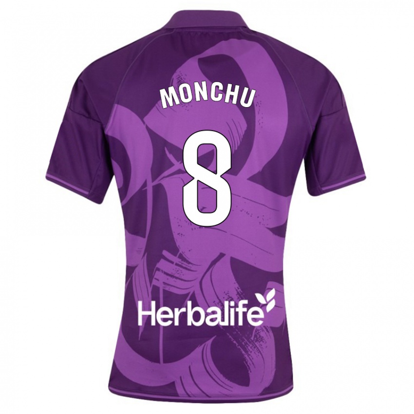 Kinder Monchu #8 Violett Auswärtstrikot Trikot 2023/24 T-Shirt Belgien